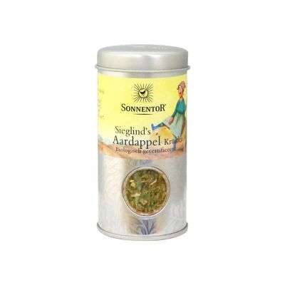Sonnentor Sara aardappelkruiden metalen bus bio Sonnentor Sara aardappelkruiden metalen bus bio 22 gram - Keukenzout en specerijen