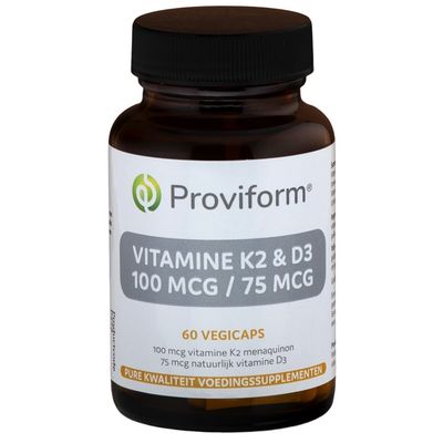 Proviform Vitamine K2 100mcg & D3 75mcg 60 vegicaps - Vitamine enkel