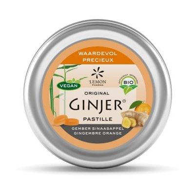 Foto van Lemon Pharma Ginjer original gember pastilles sinaasappel bio