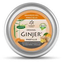 Lemon Pharma Ginjer original gember pastilles sinaasappel bio Foto van Lemon Pharma Ginjer original gember pastilles sinaasappel bio
