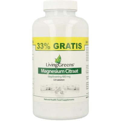 Livinggreens magnesium citr 400mg voord ver - Mineralen enkel