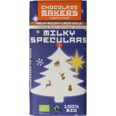 Chocolatemakers Kerstreep milky speculaas