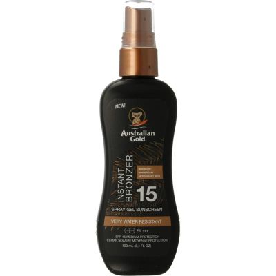 Australian Gold Spray gel met bronzer SPF15 100 ml - In de zon