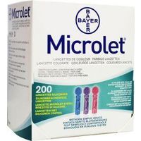 Bayer Microlet lancet gekleurd P6571