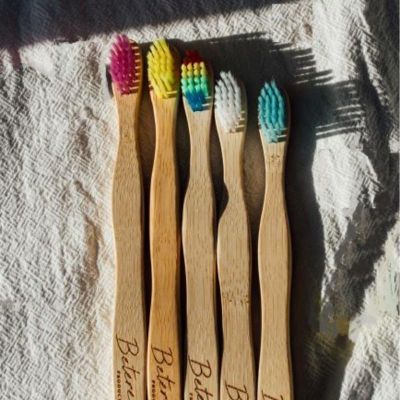 Betereproducten Bamboe tandenborstel voor kinderen blauw