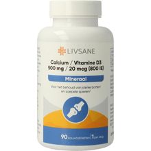 Foto van Livsane Calcium 500mg / Vitamine D3 sinaasappel