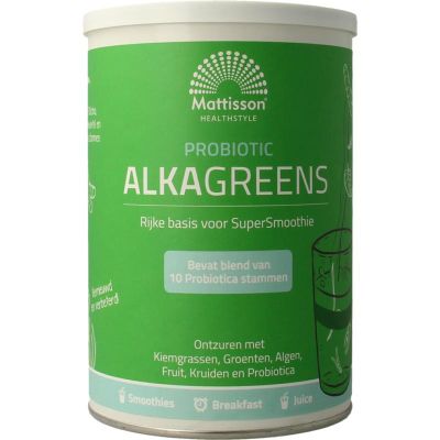 Mattisson Probiotic AlkaGreens poeder 300 gram - Fytotherapie