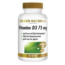 Foto van Golden Naturals Vitamine D3 75 mcg