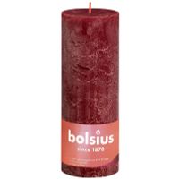 Bolsius Rustiek stompkaars shine 190/68 velvet red