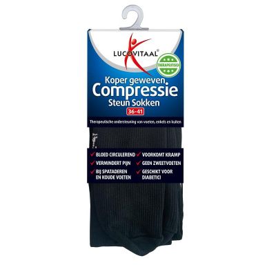 Foto van Lucovitaal Koper compressie steunsok 36 - 41