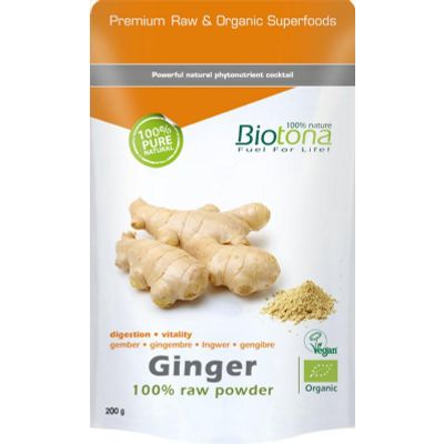 Foto van Biotona Ginger raw powder bio