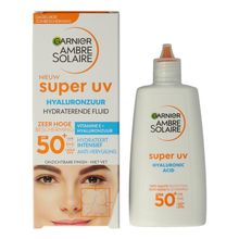 Foto van Ambre Solaire Super uv hyaluronzuur fluid spf 50+