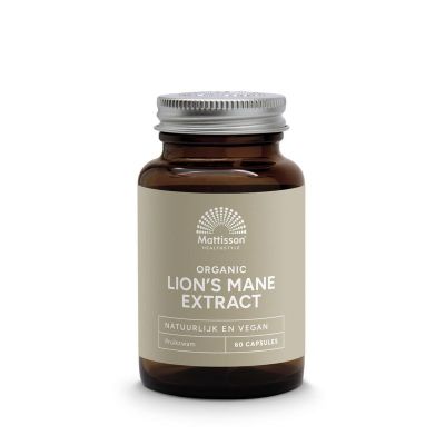 Mattisson Lion's mane extract 500mg bio Foto van Mattisson Lion's mane extract 500mg bio