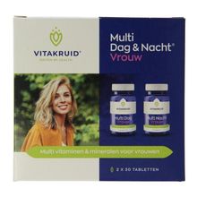 Foto van Vitakruid Multi dag & nacht vrouw 2x30 tabletten
