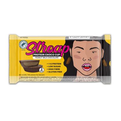 Stroap Protein peanut butter cup milk chocolate 42 gram - Koek