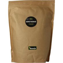 Foto van Bio gemalen gerstegras paper bag