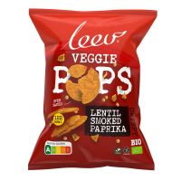 Leev Popped paprika barbecue lentil snacks bio