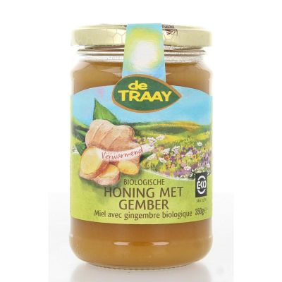 Traay Honing met gember bio 350 gram - Honing
