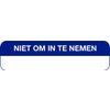Afbeelding van Strooketiket niet om in te nemen groot 44 x 11