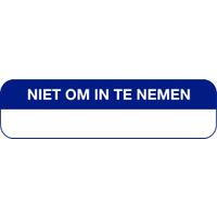 Strooketiket niet om in te nemen groot 44 x 11