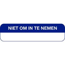 Foto van Strooketiket niet om in te nemen groot 44 x 11