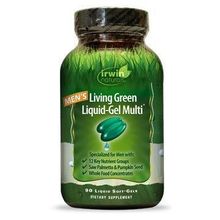 Foto van Irwin Naturals Living green liquid gel multi for men