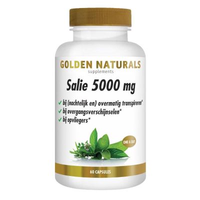 Golden Naturals Salie 5000 mg Golden Naturals Salie 5000 mg 60 capsules - Fytotherapie