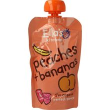 Foto van Ella's Kitchen Peaches & bananas 4 maand knijpzak