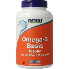 Foto van NOW Omega-3 basis 180 mg EPA 120 mg