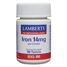 Foto van Lamberts IJzer citraat 14 mg