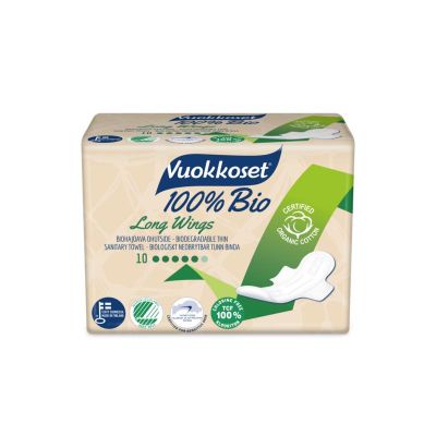 Vuokkoset Maandverband long wings 10 stuks - Maandverband