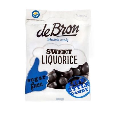 Zoete dropbolletjes/Sweet liquorice suikervrij 100 gram - Snoepgoed suikervrij