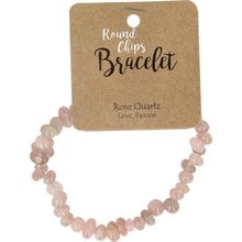 Foto van Splitkralen armband roze kwarts op kaart