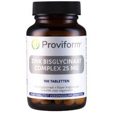 Foto van Proviform Zink bisglycinaat 25 mg complex