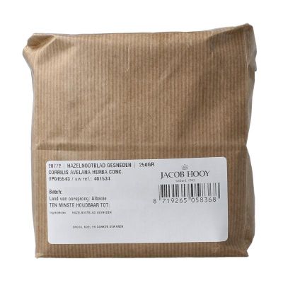 Jacob Hooy Hazelnootblad gesneden 250 gram - Kruiden