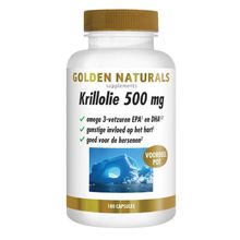 Foto van Golden Naturals Krillolie 500 mg