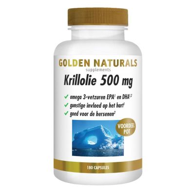 Golden Naturals Krillolie 500 mg 180 softgels - Vetzuren