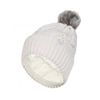 Afbeelding van Heat Holders Ladies turnover cable hat with pom pom cream