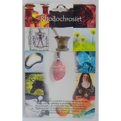 Hanger gezondheidssteen rhodochrosiet 1 stuks - 