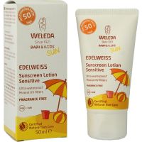 Weleda Edelweiss zonnecreme gevoelige huid SPF50