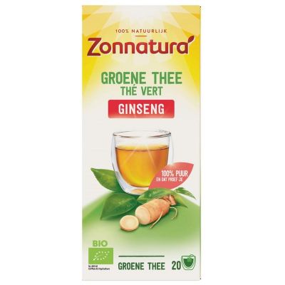 Zonnatura Green tea ginseng bio 20 zakjes - Thee