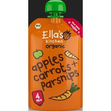 Foto van Ella's Kitchen Apples carrots & parsnips 4+ maanden knijpzakje