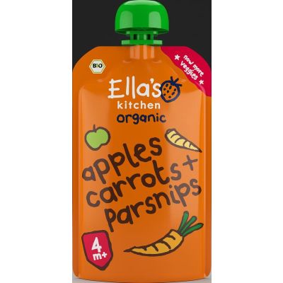 Ella's Kitchen Apples carrots & parsnips 4+ maanden knijpzakje