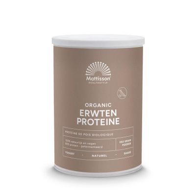 Mattisson Erwten proteine 80% bio Mattisson Erwten proteine 80% bio 350 gram - Overige vitaminen/mineralen