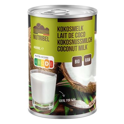 Nutribel Kokosmelk glutenvrij bio 400 Milliliter - Voeding
