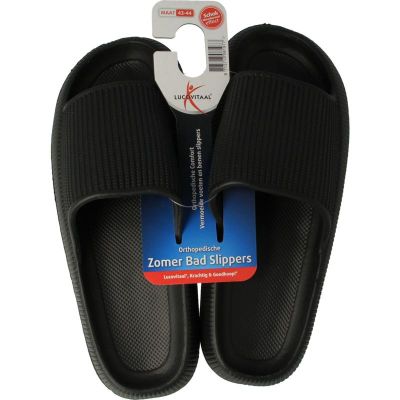 Foto van Lucovitaal orthopedische badslipper 43-44 zwart