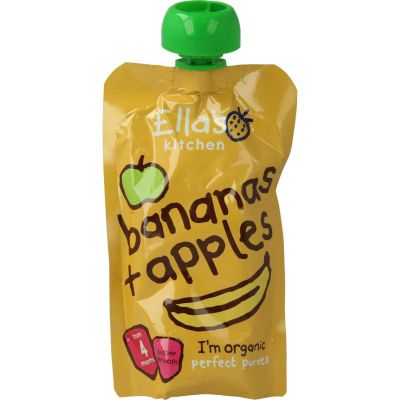 Ella's Kitchen Bananas & apples 4 maand knijpzak