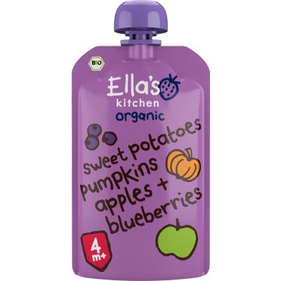 Ella's Kitchen Sweet potato pumpkin apple blueberrry 4+ maanden