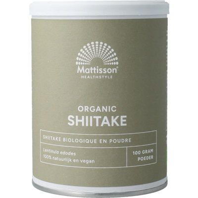 Mattisson Shiitake poeder bio Mattisson Shiitake poeder bio 100 gram - Mycotherapie Paddestoelen