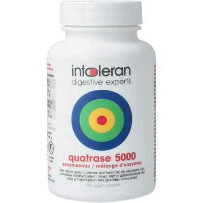 Intoleran quatrase 5000 Intoleran quatrase 5000 108 vegicaps - Overige vitaminen/mineralen